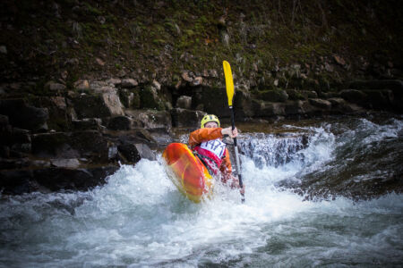 Карпаты соревнования на Свиче, каякер